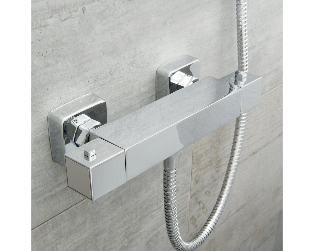 Schütte Duscharmatur Tokyo Brausethermostat, Mischbatterie für Dusche, Duschthermostat in Chrom – Bild 4 von 4