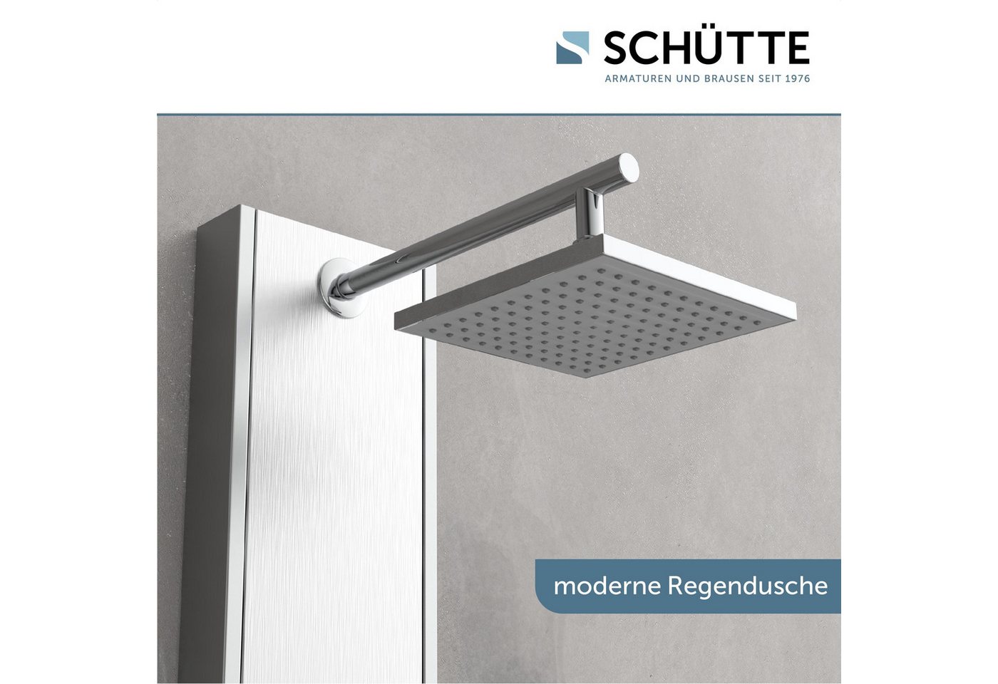 Schütte Duschsäule TAHITI, Höhe 125 cm, 2 Massage-Düsen, Antikalk-Noppen, Edelstahl, Wellness-Kopfbrause – Bild 5 von 5