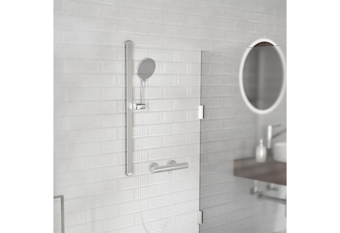 Schütte Duschstange KARIBIK, Hochwertige Brausestange mit Design-Brausehalter – Bild 2 von 4