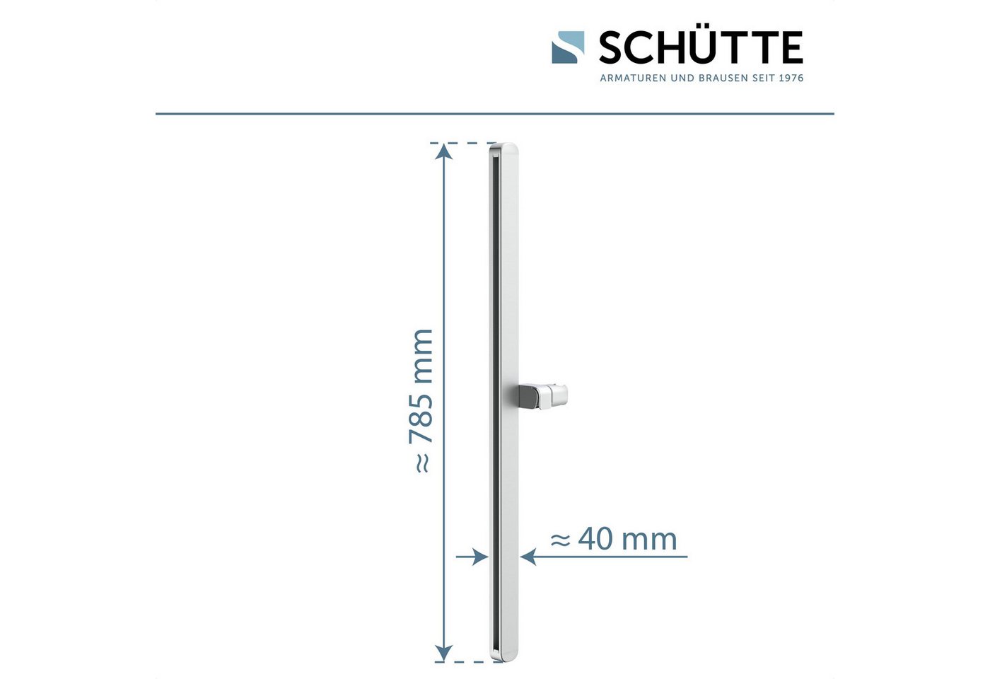 Schütte Duschstange KARIBIK, Hochwertige Brausestange mit Design-Brausehalter – Bild 4 von 4