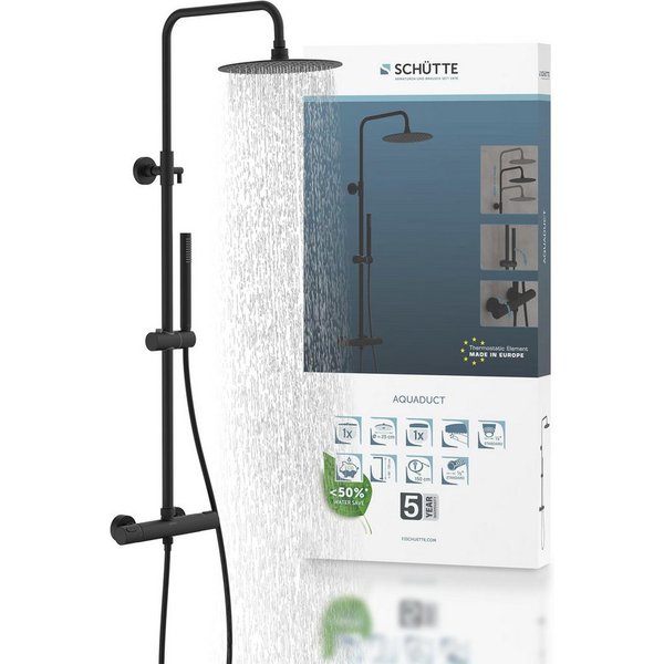 Schütte Duschsystem AQUADUCT, Höhe 120 cm, 1 Strahlart(en), höhenverstellbar 80-120 cm, Antikalk, wassersparend