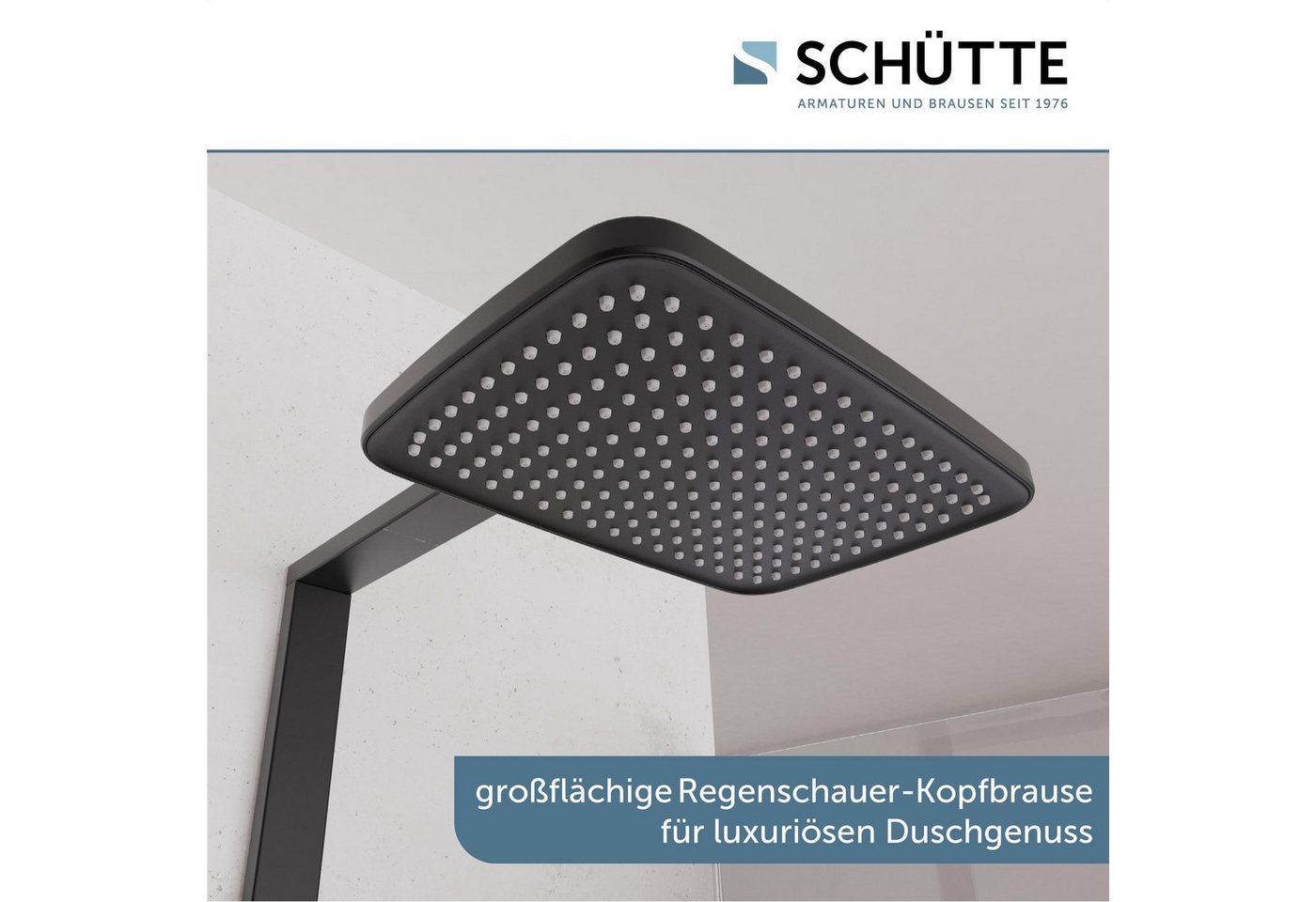 Schütte Duschsystem HAWAII Überkopfbrause-Set, Höhe 115 cm, 3 Strahlart(en), Komplett-Set, Inkl. Montagematerial und Dichtungen, mit Thermostatarmatur, Glasabla – Bild 4 von 5