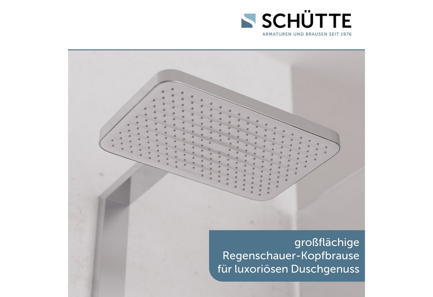 Schütte Duschsystem LA PALMA, Höhe 105 cm, 3 Strahlart(en), Komplett-Set, Regendusche, mit Antikalk-Beschichtung, wassersparend – Bild 3 von 5