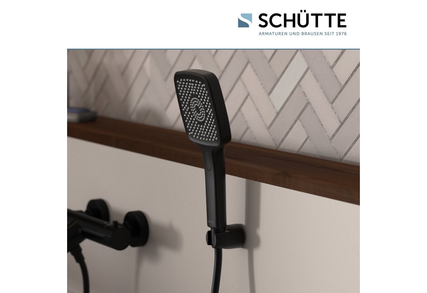 Schütte Handbrause HAWAII, 3-fach verstellbar, mit Antikalknoppen, wassersparend, rund – Bild 2 von 5