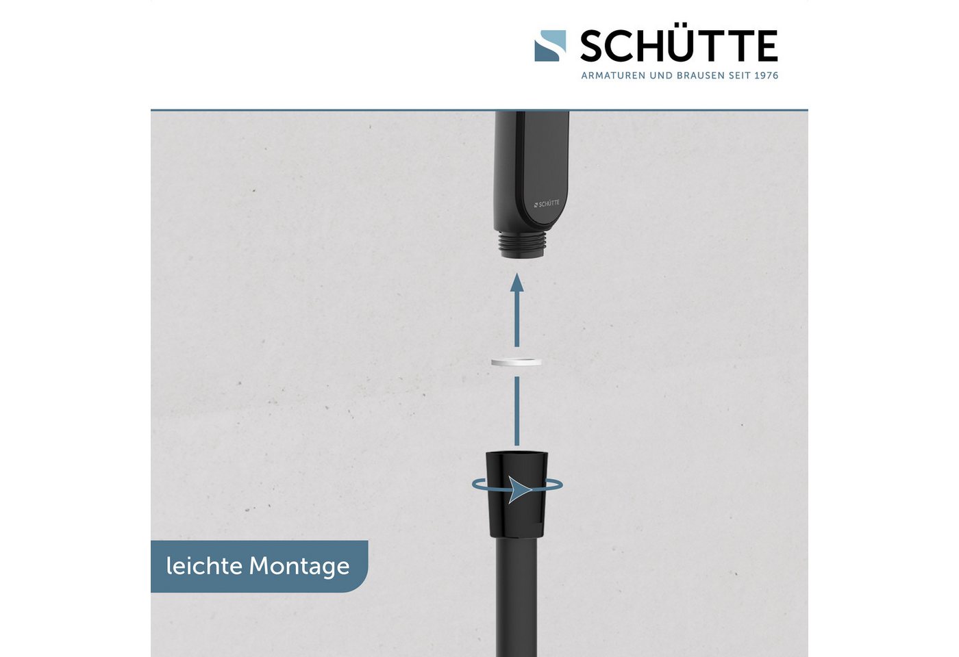Schütte Stangenbrause-Set KARIBIK, Höhe 78,5 cm, 3 Strahlart(en), Komplett-Set, 4 tlg., höhenverstellbar, mit Antikalk-Beschichtung, wassersparend – Bild 5 von 5