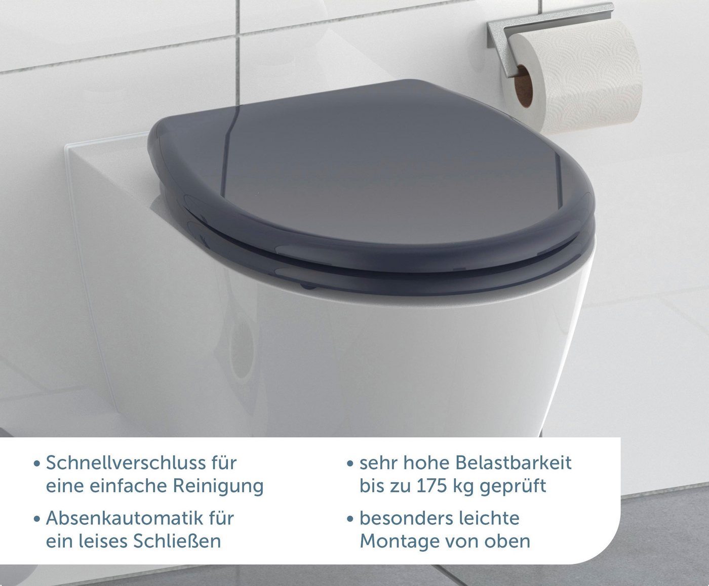 Schütte WC-Sitz, mit Absenkautomatik und Schnellverschlusstechnik – Bild 2 von 5