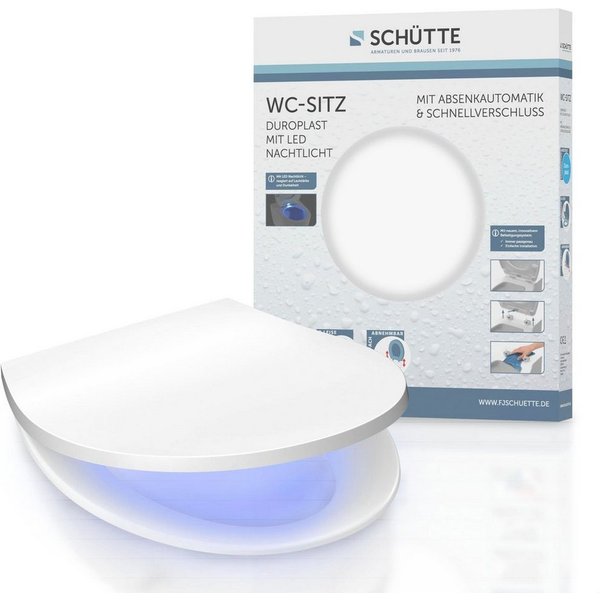 Schütte WC-Sitz, mit LED, Absenkautomatik, Schnellverschluss