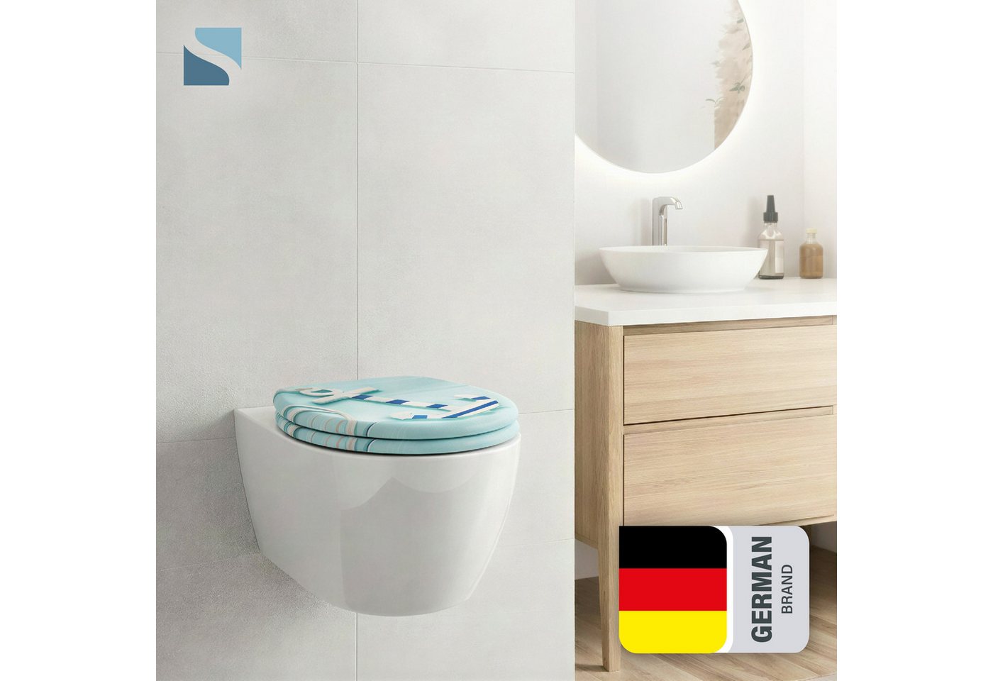 Schütte WC-Sitz ANCHOR, Toilettendeckel, Absenkautomatik, Schnellverschluss, O-Form, bis 175kg – Bild 2 von 5