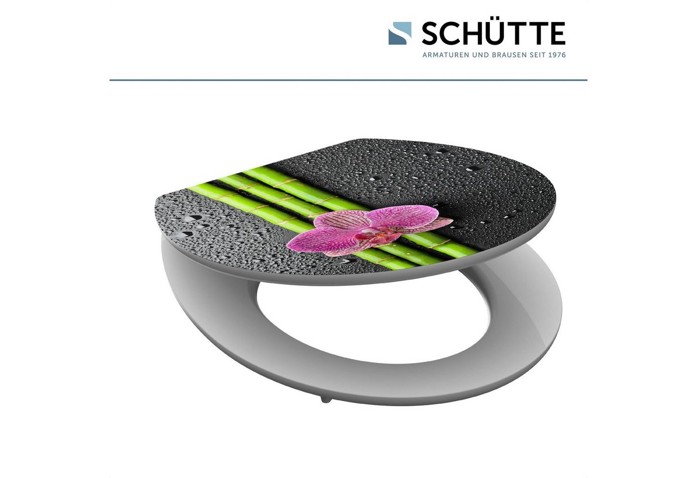 Schütte WC-Sitz Asia, High Gloss mit MDF Holzkern, mit Absenkautomatik – Bild 2 von 5