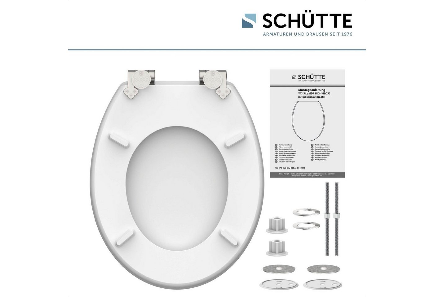Schütte WC-Sitz Asia, High Gloss mit MDF Holzkern, mit Absenkautomatik – Bild 5 von 5
