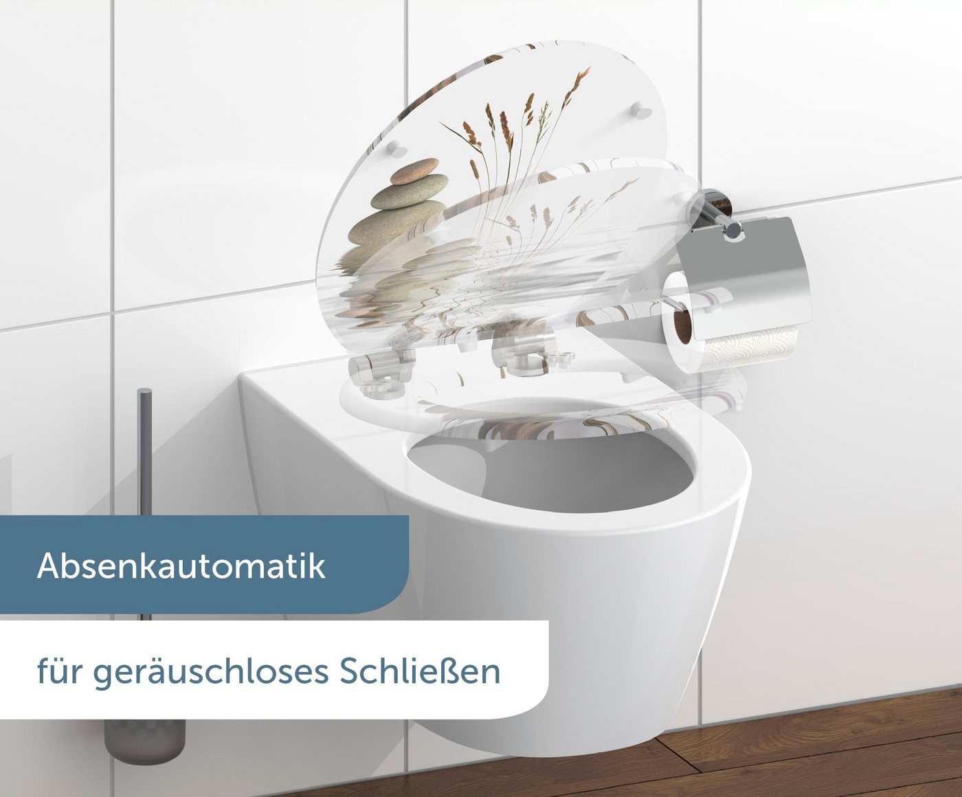 Schütte WC-Sitz Balance, mit Absenkautomatik und Holzkern, MDF – Bild 5 von 5