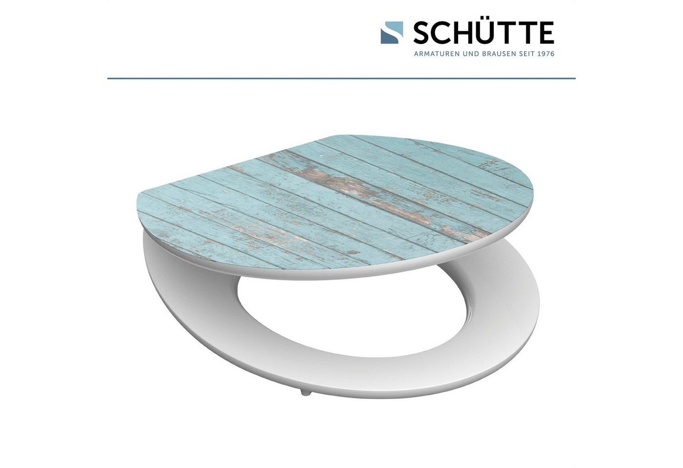 Schütte WC-Sitz Blue Wood, High Gloss mit MDF Holzkern, mit Absenkautomatik – Bild 2 von 5