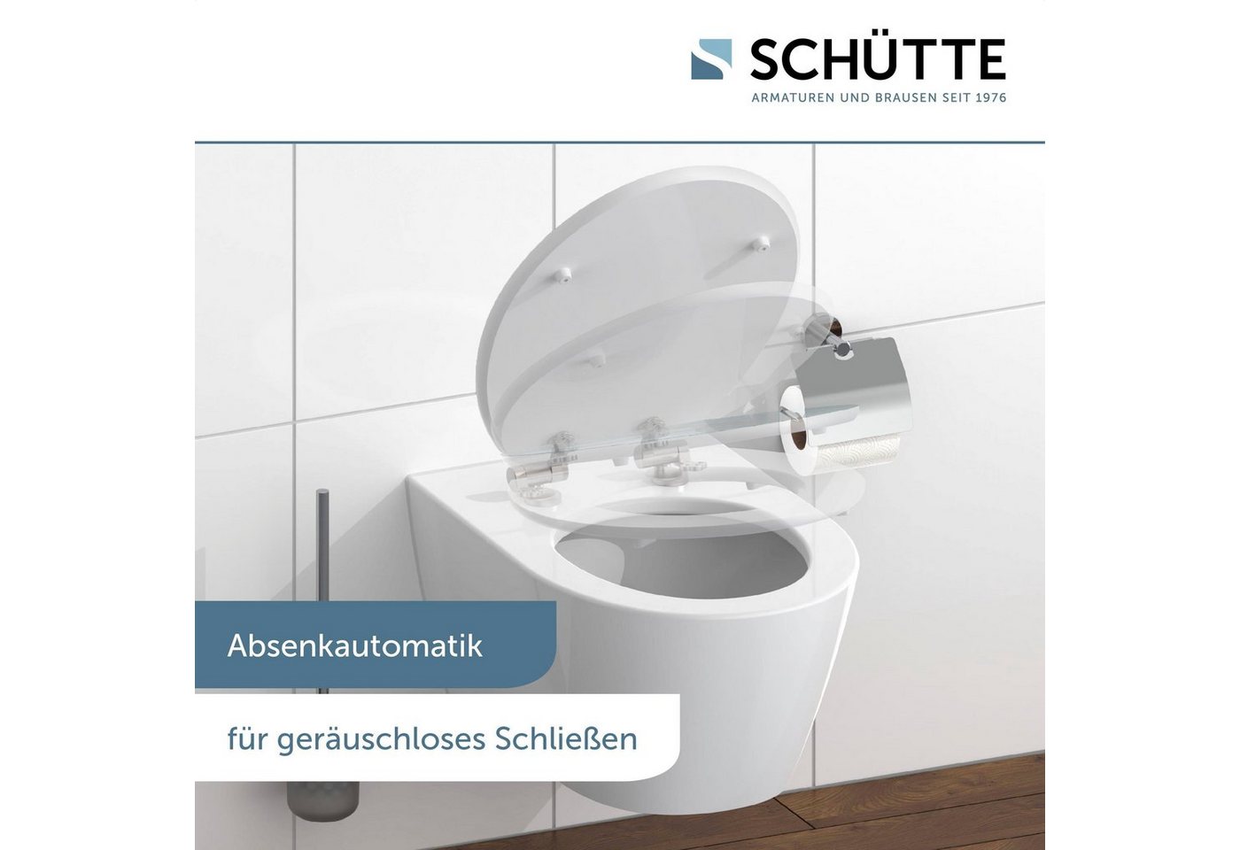 Schütte WC-Sitz Blue Wood, High Gloss mit MDF Holzkern, mit Absenkautomatik – Bild 5 von 5