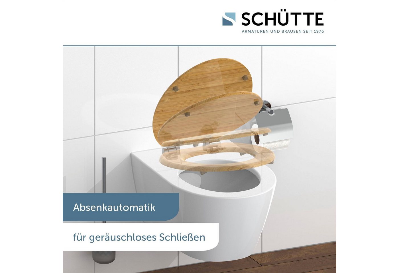 Schütte WC-Sitz Don`t Hurry, Absenkautomatik, Holzkern, Motivdruck, MDF – Bild 3 von 5