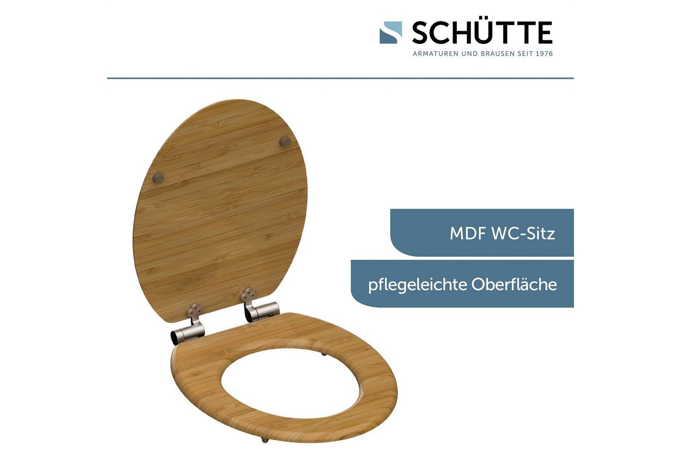 Schütte WC-Sitz Don`t Hurry, Absenkautomatik, Holzkern, Motivdruck, MDF – Bild 4 von 5
