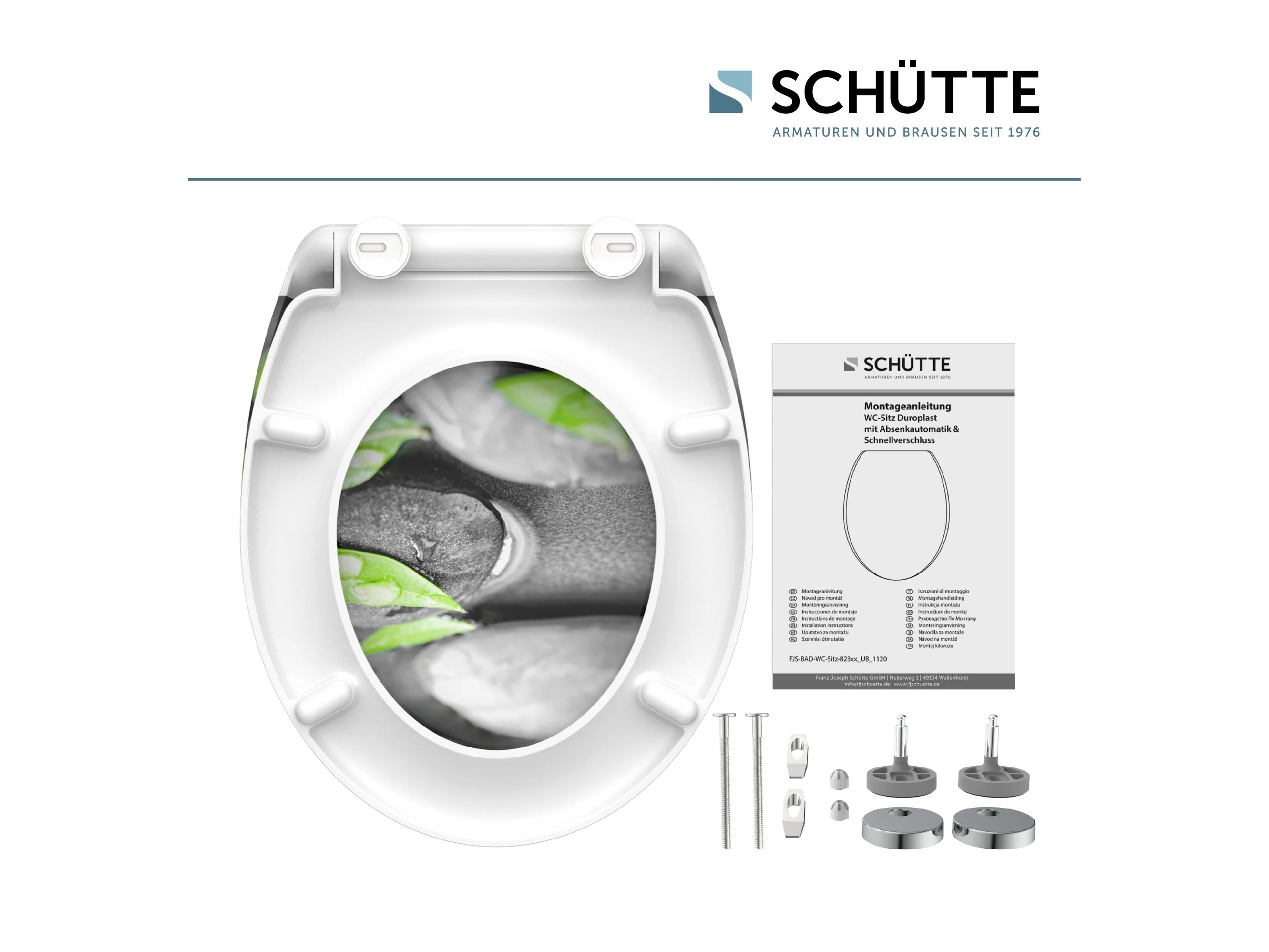 SCHÜTTE WC Sitz Duroplast mit Absenkauto, Stone – Bild 4 von 4