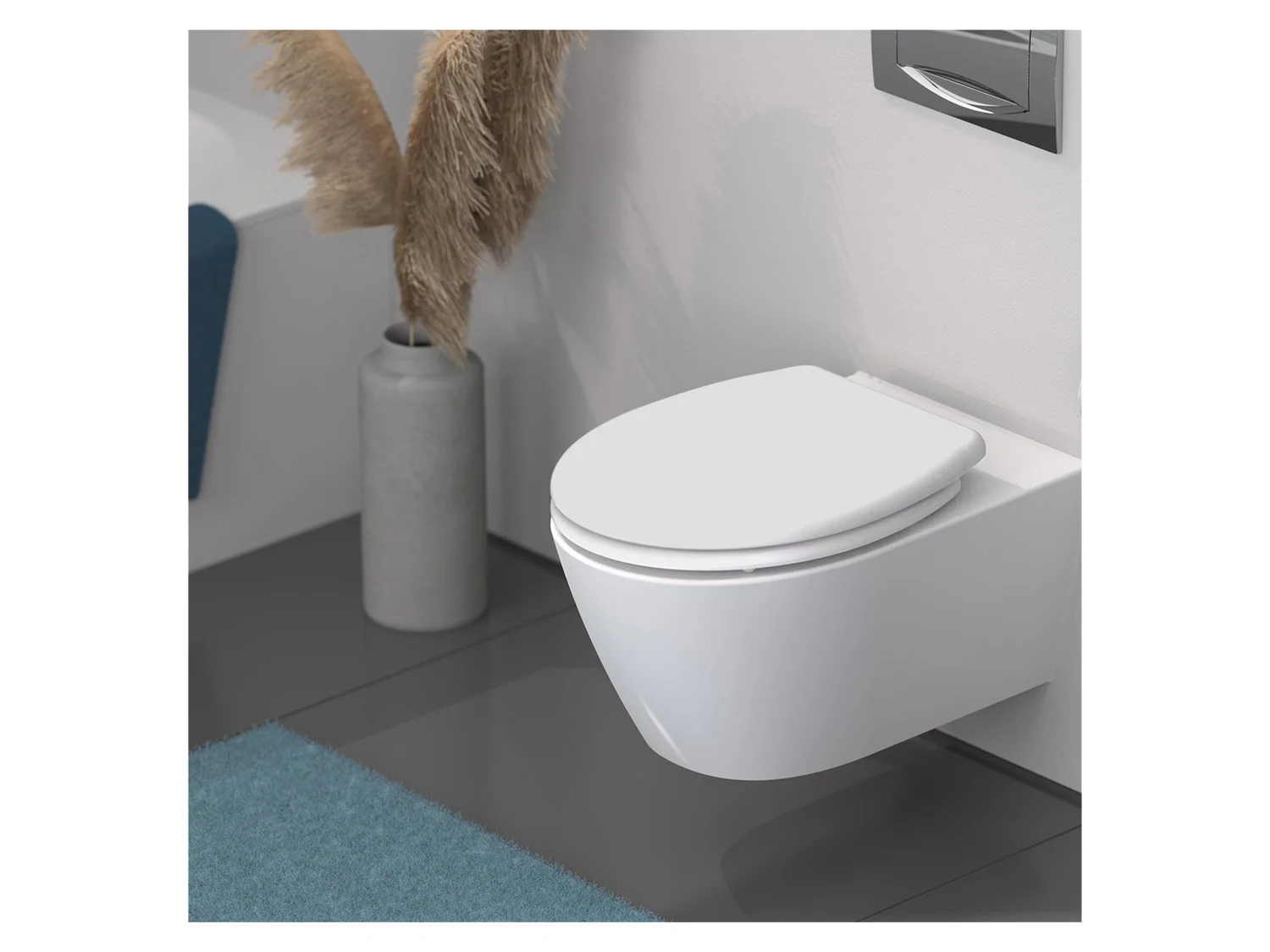 Schütte WC-Sitz FAMILY WHITE, Duroplast, Absenkautomatik, Schnellverschluss, abnehmbarer Kindersitz – Bild 3 von 4