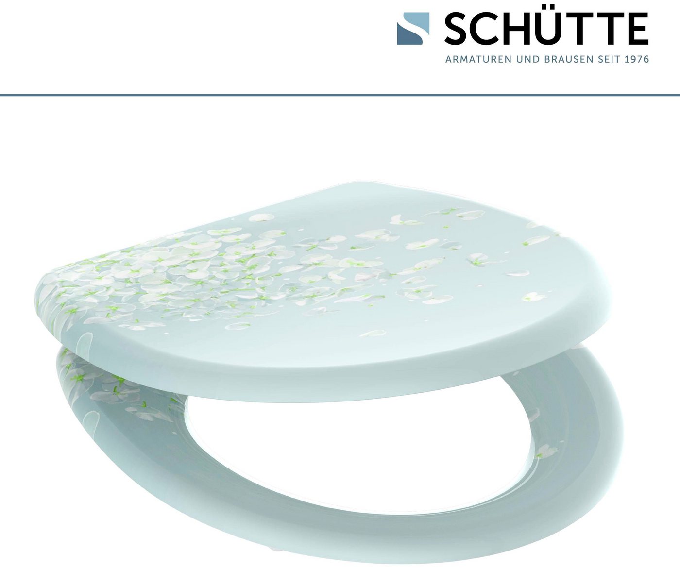Schütte WC-Sitz FLOWER IN THE WIND, bruchsicher und kratzfest, Absenkautomatik, Standardmaß – Bild 3 von 5