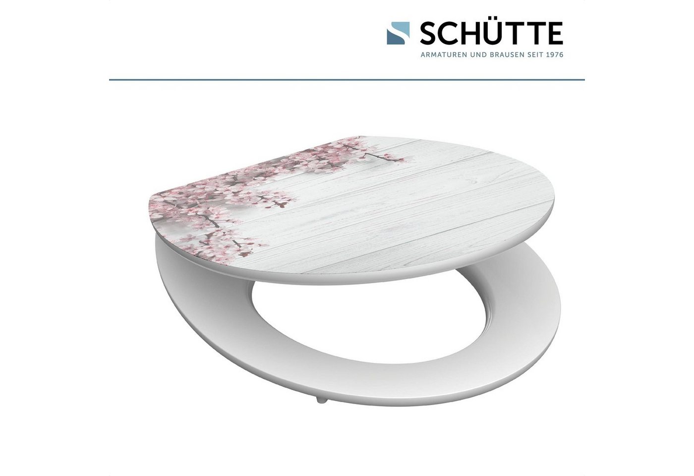 Schütte WC-Sitz Flowers&Wood, High Gloss mit MDF Holzkern, mit Absenkautomatik – Bild 3 von 5