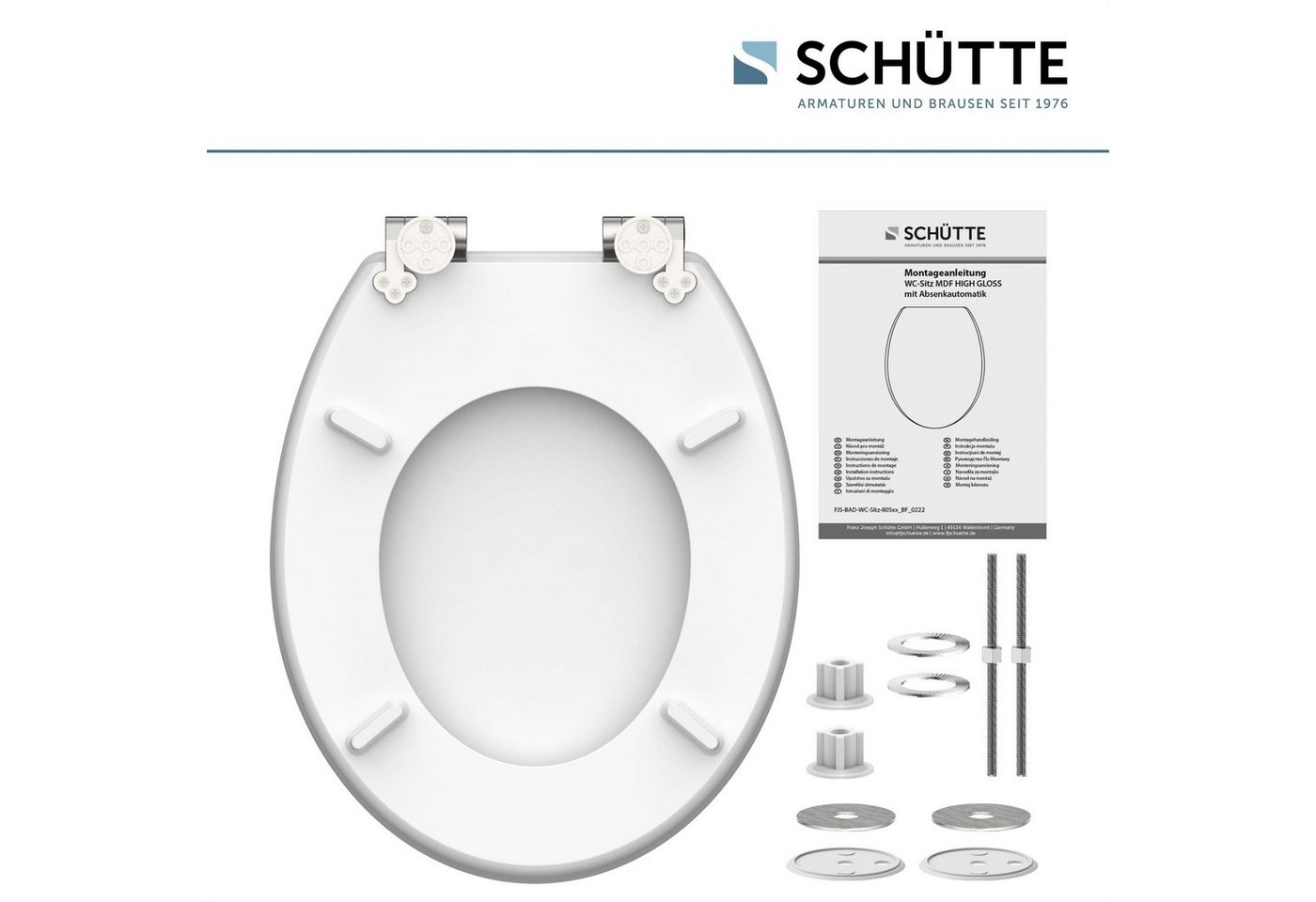 Schütte WC-Sitz Flowers&Wood, High Gloss mit MDF Holzkern, mit Absenkautomatik – Bild 5 von 5