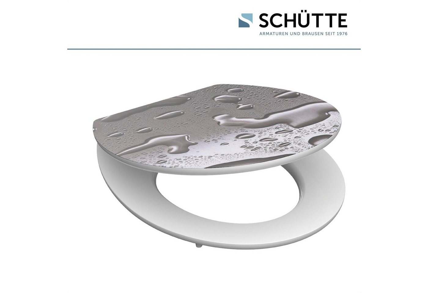 Schütte WC-Sitz Grey Steel, High Gloss mit MDF Holzkern, mit Absenkautomatik – Bild 2 von 5
