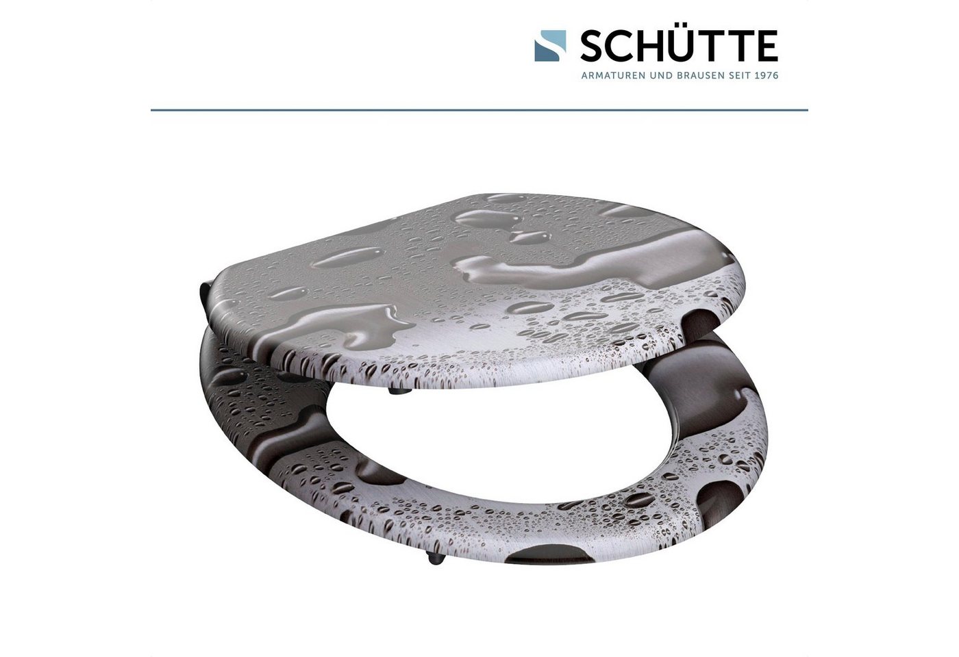 Schütte WC-Sitz Grey Steel, mit Absenkautomatik und Holzkern, MDF – Bild 3 von 5