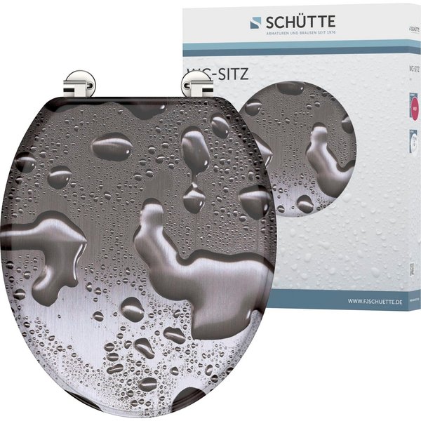 Schütte WC-Sitz Grey Steel, MDF-Holzkern