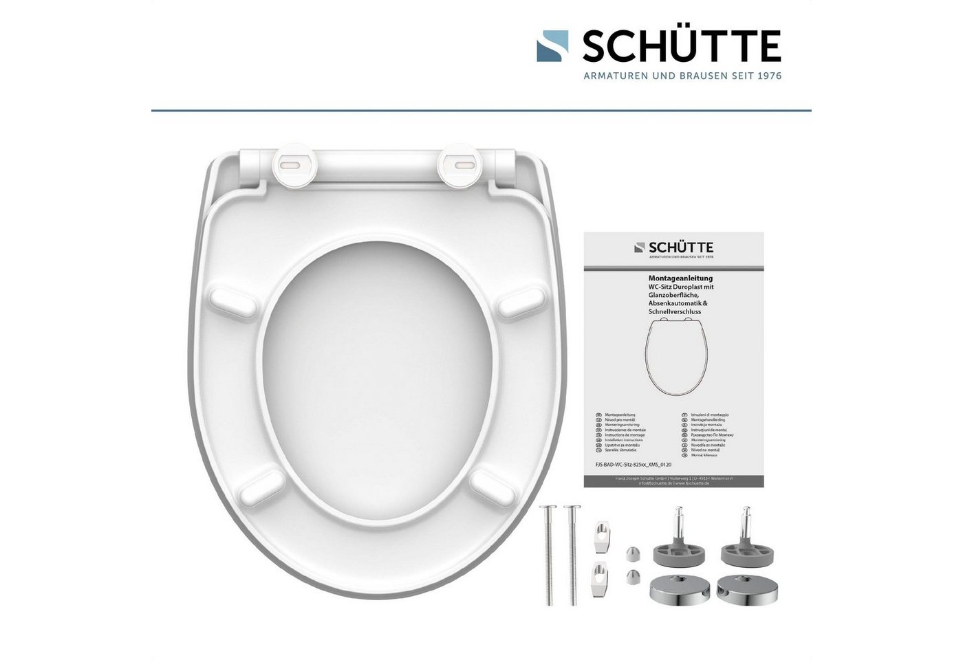 Schütte WC-Sitz Happy Elephant, Duroplast, mit Absenkautomatik und Schnellverschluss, High Gloss – Bild 5 von 5
