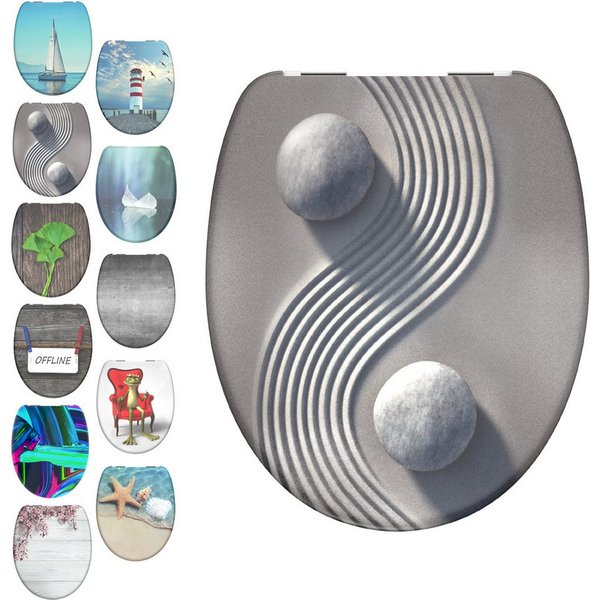 Duroplast WC-Sitz mit Absenkautomatik ying und yang