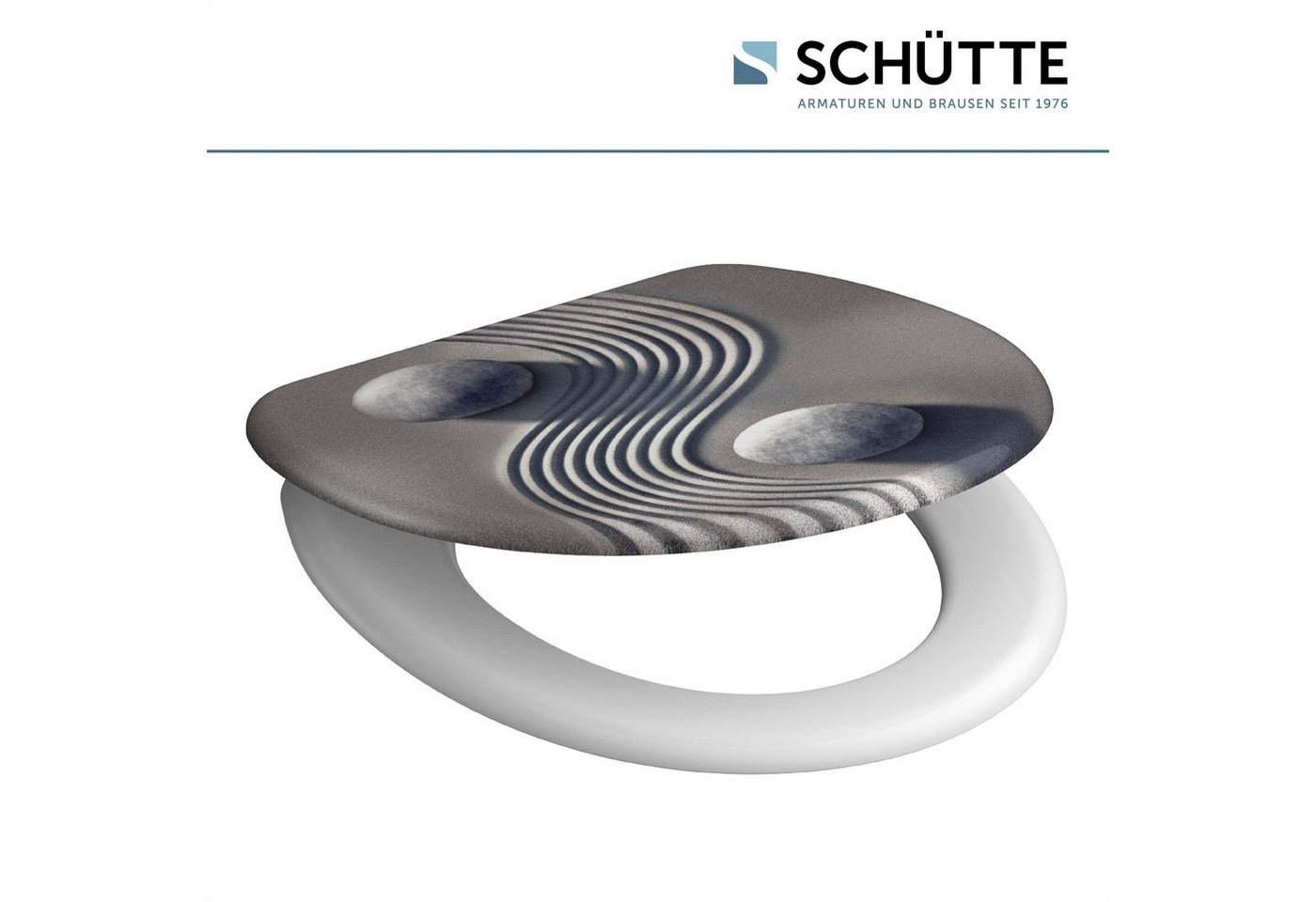 Schütte WC-Sitz Motiv, bruchsicher, kratzfest. Toilettensitz, Absenkautomatik, Standardmaß – Bild 2 von 5