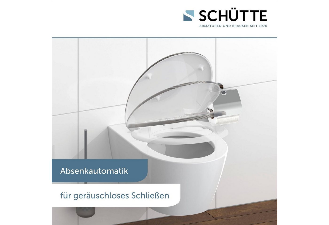 Schütte WC-Sitz Motiv, bruchsicher, kratzfest. Toilettensitz, Absenkautomatik, Standardmaß – Bild 4 von 5