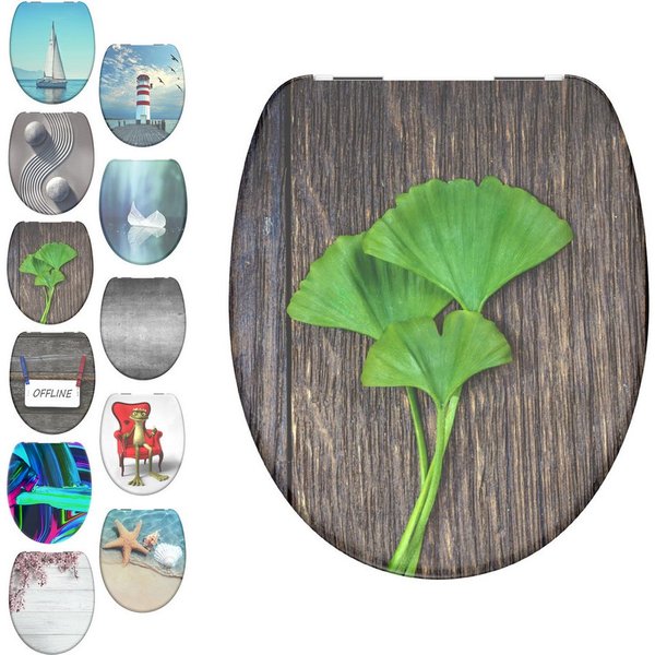 Duroplast WC-Sitz mit Absenkautomatik ginko and wood