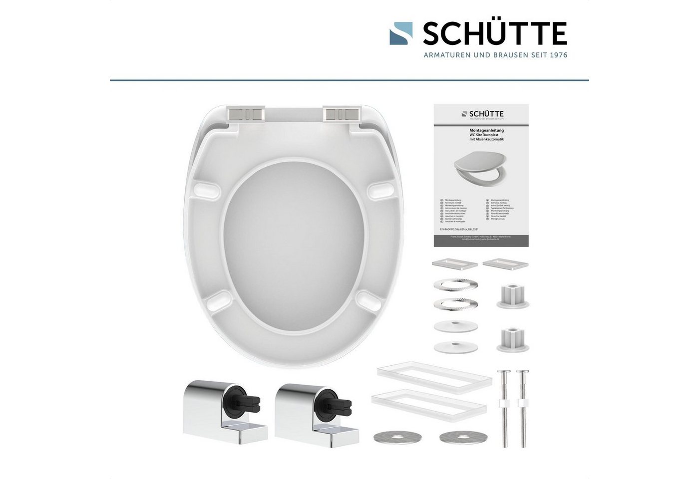 Schütte WC-Sitz Motiv, bruchsicher, kratzfest. Toilettensitz, Absenkautomatik, Standardmaß – Bild 5 von 5