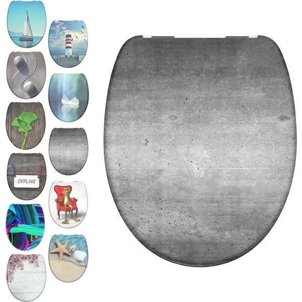 Duroplast WC-Sitz mit Absenkautomatik industrial grey
