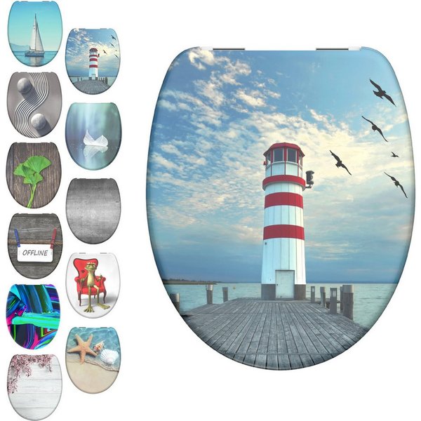 Duroplast WC-Sitz mit Absenkautomatik lighthouse