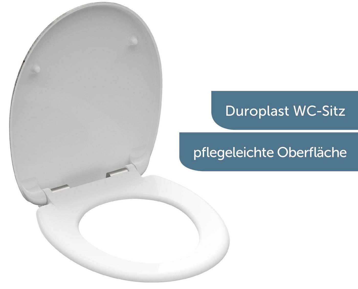 Schütte WC-Sitz Motiv, bruchsicher, kratzfest. Toilettensitz, Absenkautomatik, Standardmaß – Bild 3 von 5