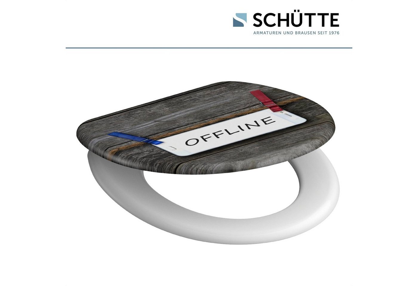 Schütte WC-Sitz Motiv, bruchsicher, kratzfest. Toilettensitz, Absenkautomatik, Standardmaß – Bild 2 von 5