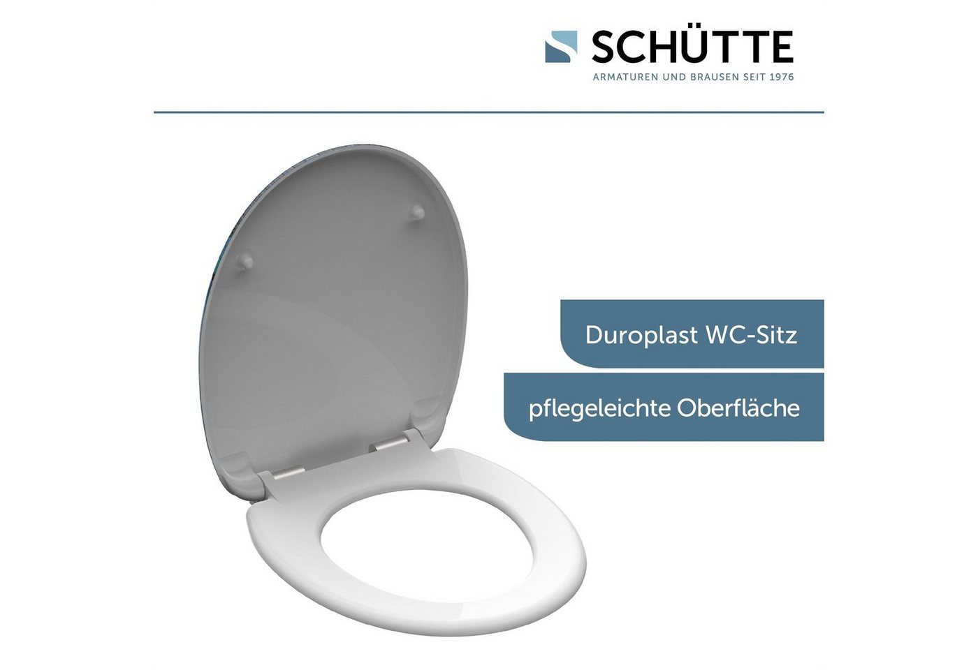 Schütte WC-Sitz Motiv, bruchsicher, kratzfest. Toilettensitz, Absenkautomatik, Standardmaß – Bild 3 von 5