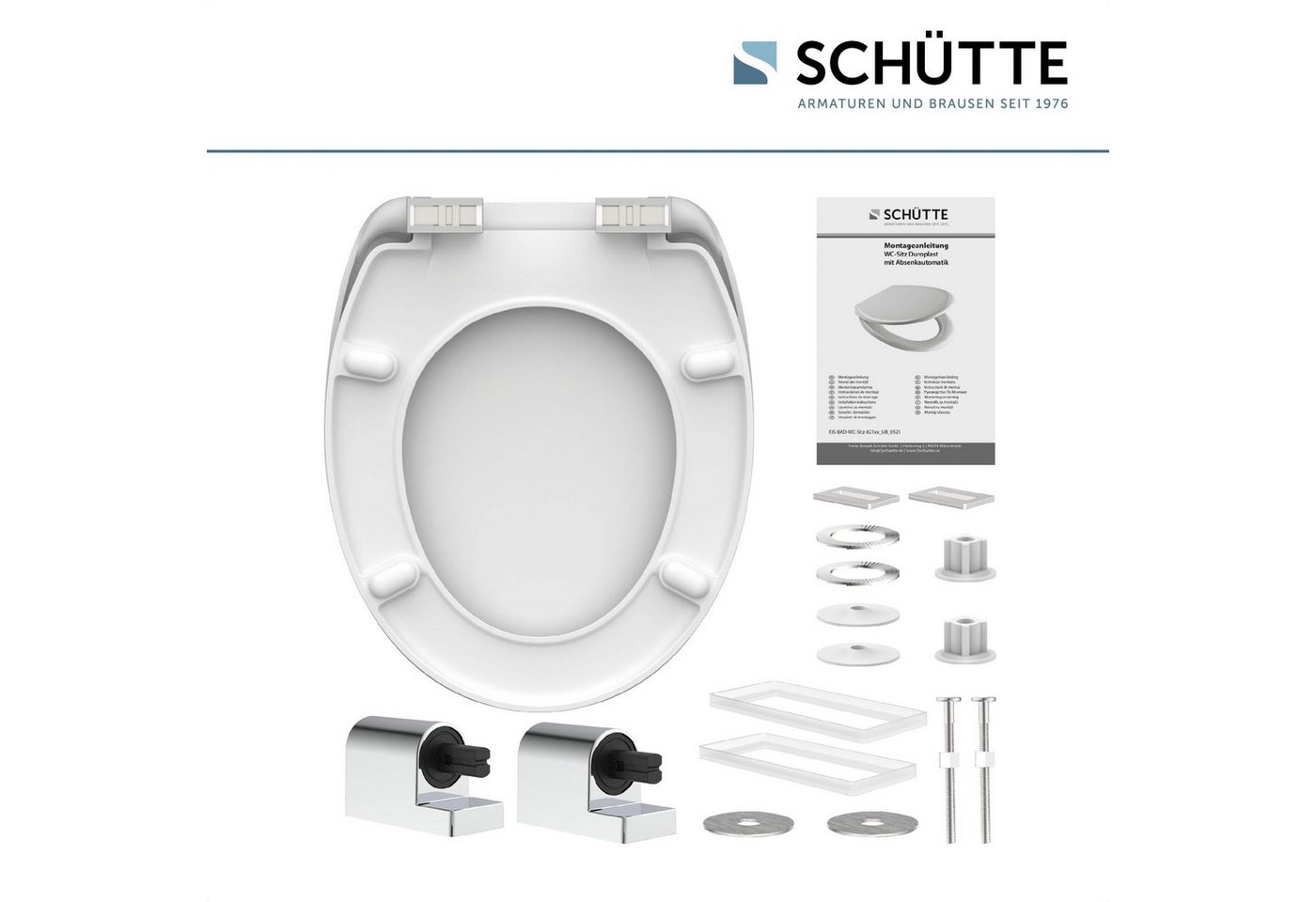 Schütte WC-Sitz Motiv, bruchsicher, kratzfest. Toilettensitz, Absenkautomatik, Standardmaß – Bild 5 von 5