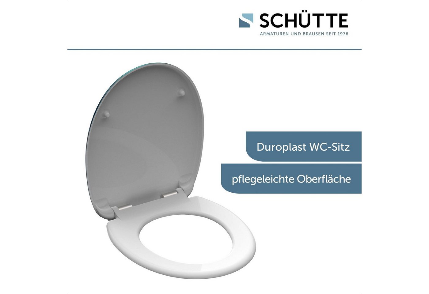 Schütte WC-Sitz Motiv, bruchsicher, kratzfest. Toilettensitz, Absenkautomatik, Standardmaß – Bild 3 von 5