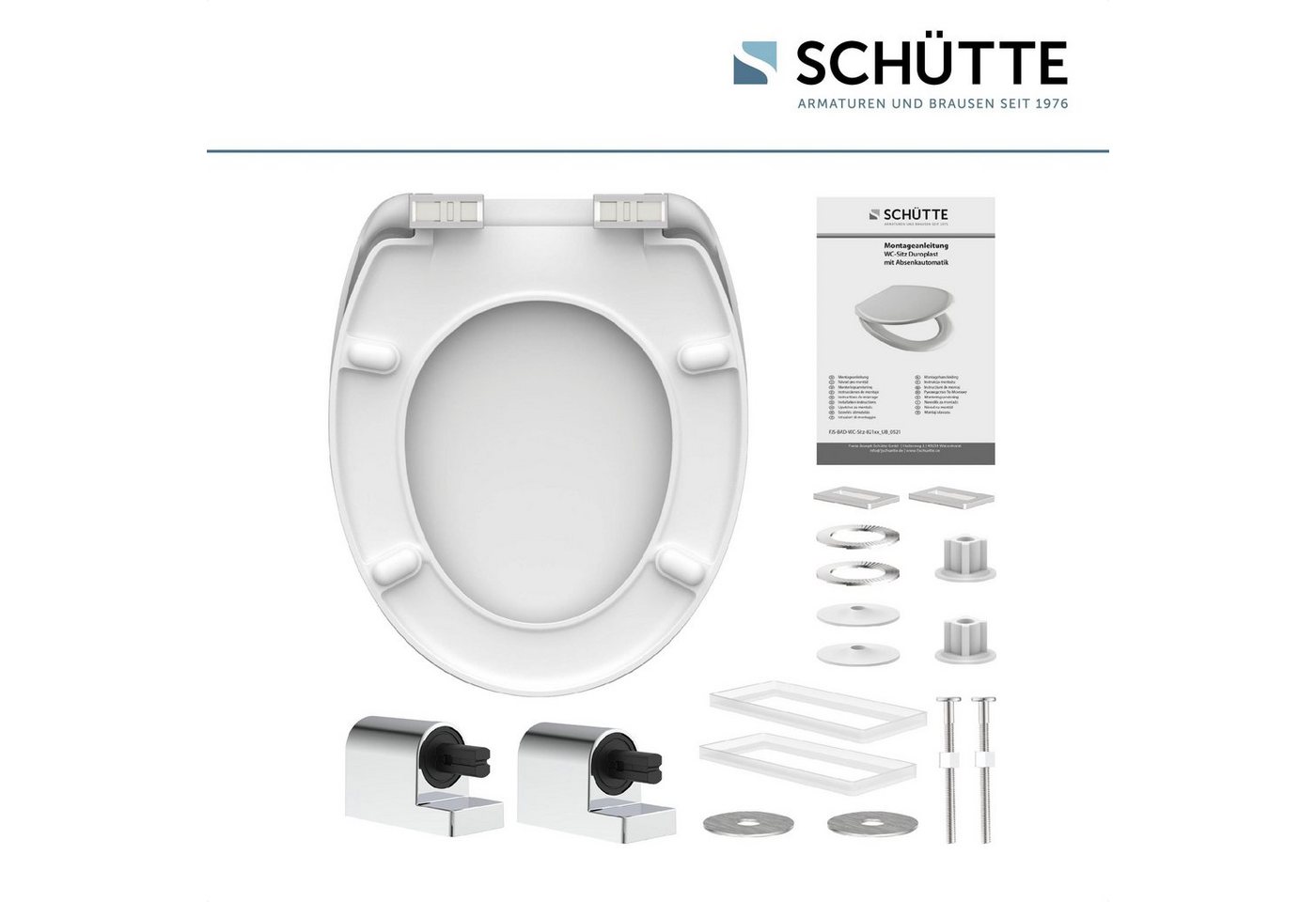 Schütte WC-Sitz Motiv, bruchsicher, kratzfest. Toilettensitz, Absenkautomatik, Standardmaß – Bild 5 von 5