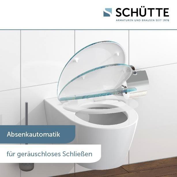 Schütte WC-Sitz Motiv, bruchsicher, kratzfest. Toilettensitz, Absenkautomatik, Standardmaß – Bild 4 von 5
