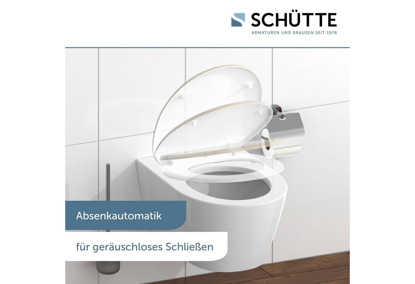 Schütte WC-Sitz Motiv, bruchsicher, kratzfest. Toilettensitz, Absenkautomatik, Standardmaß – Bild 5 von 5