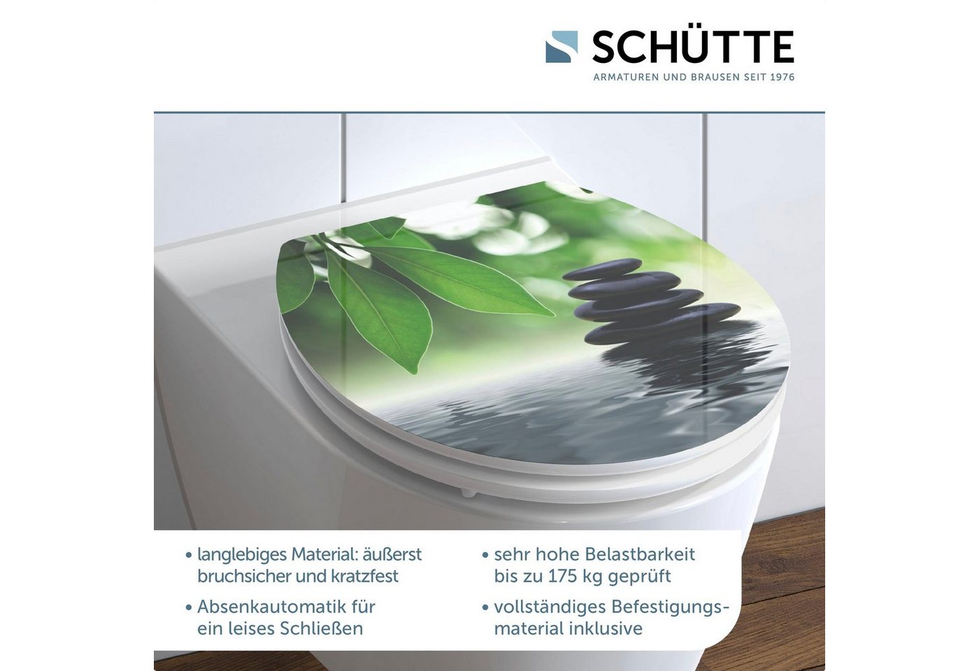Schütte WC-Sitz Oasis, High Gloss mit MDF Holzkern, mit Absenkautomatik – Bild 3 von 5