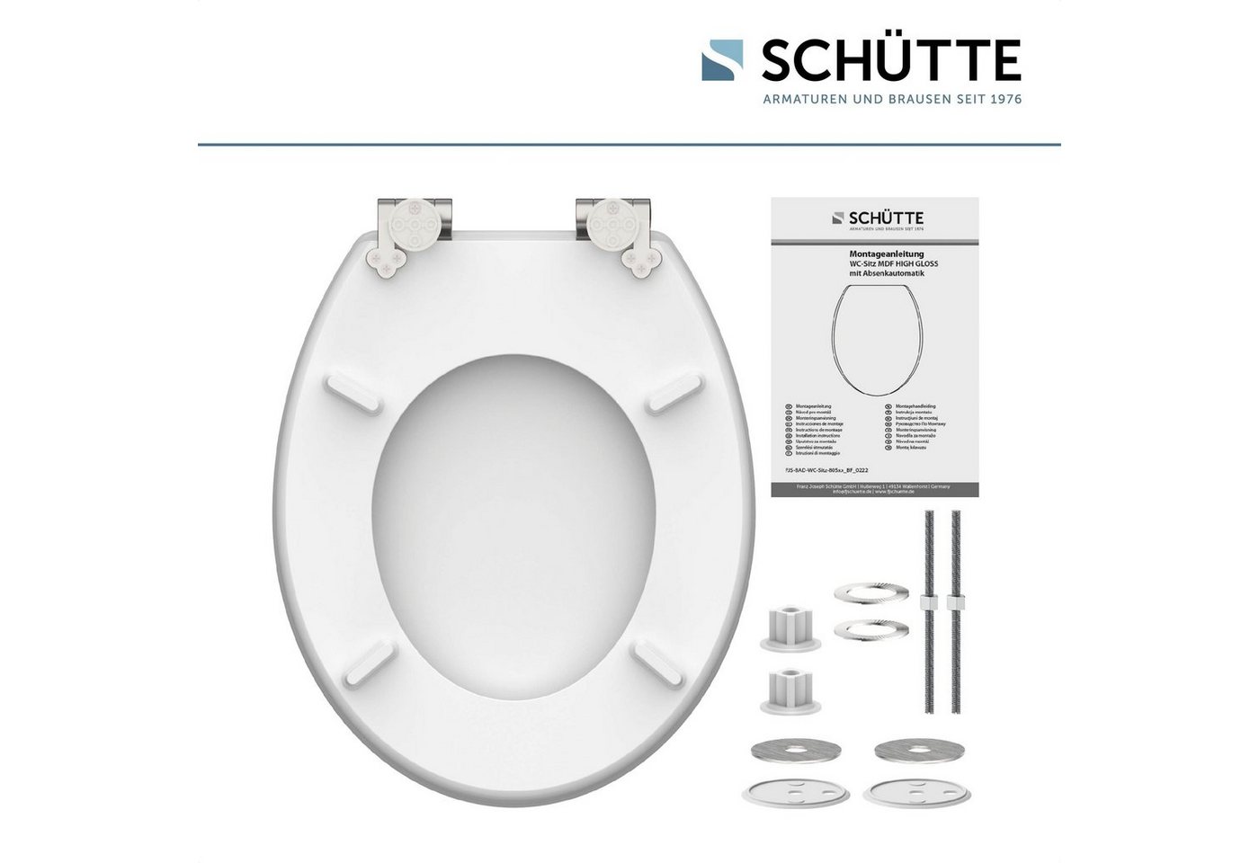 Schütte WC-Sitz Oasis, High Gloss mit MDF Holzkern, mit Absenkautomatik – Bild 5 von 5