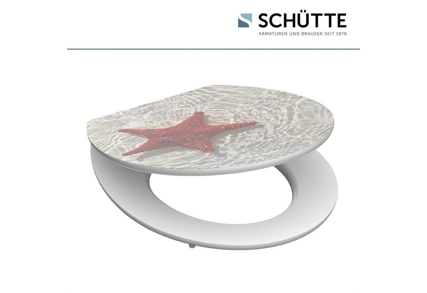 Schütte WC-Sitz RED STARFISH, High Gloss mit MDF Holzkern, mit Absenkautomatik – Bild 2 von 5