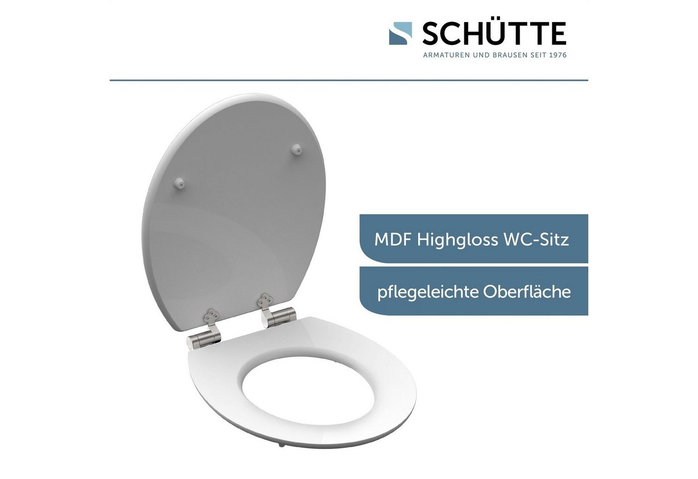 Schütte WC-Sitz RED STARFISH, High Gloss mit MDF Holzkern, mit Absenkautomatik – Bild 3 von 5