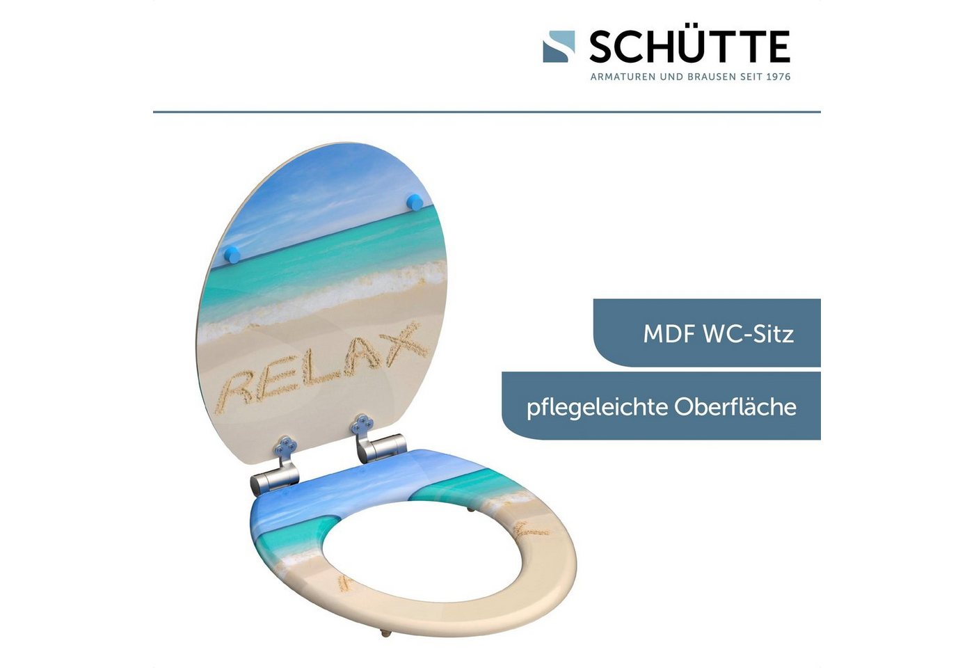 Schütte WC-Sitz Relax, mit Absenkautomatik und Holzkern, MDF – Bild 5 von 5