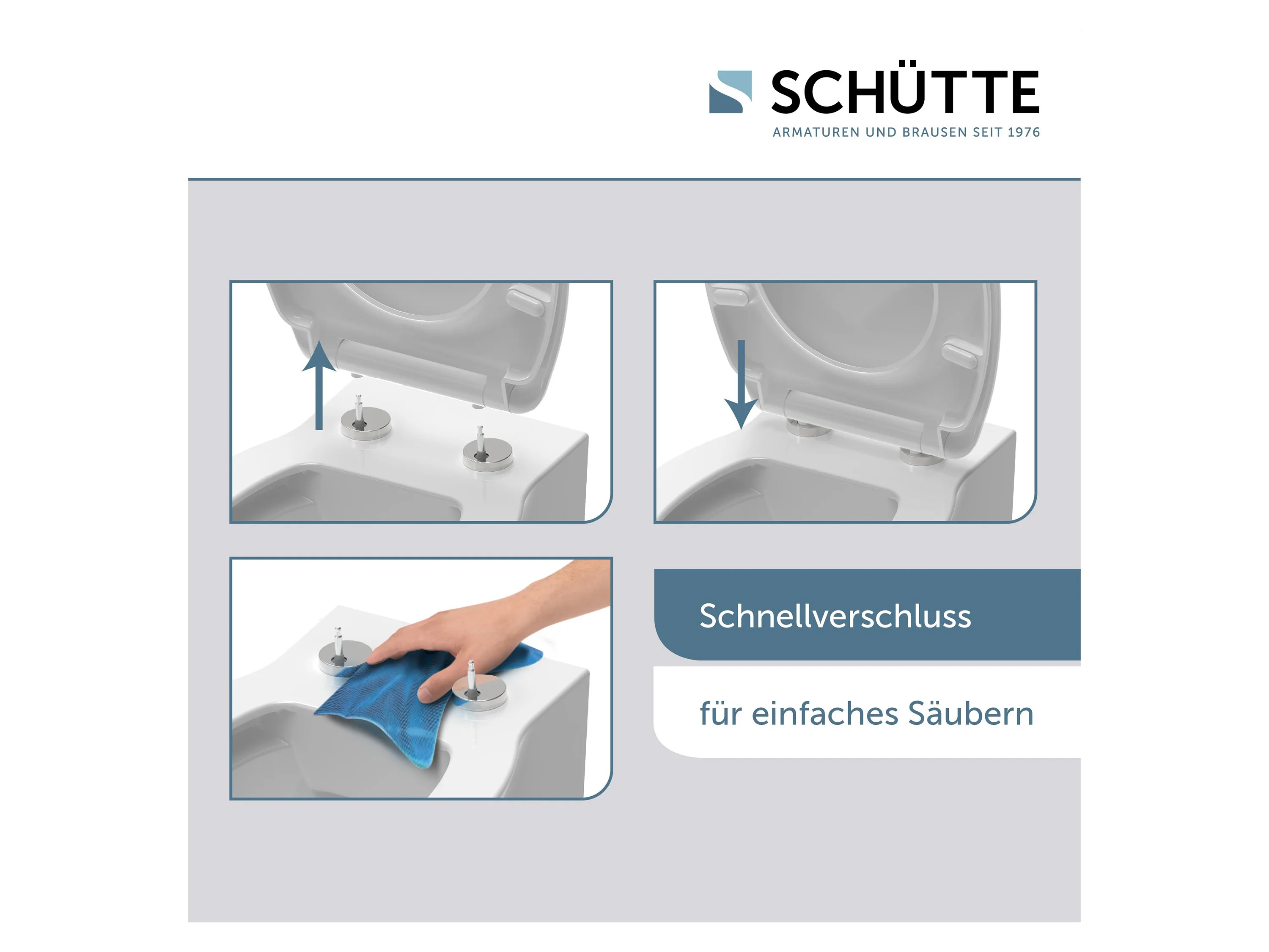 Schütte WC-Sitz Relaxing Frog, Duroplast, mit Absenkautomatik und Schnellverschluss, High Gloss – Bild 3 von 4