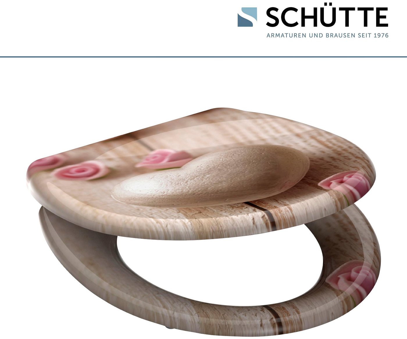Schütte WC-Sitz Romantik, Duroplast, mit Absenkautomatik und Schnellverschluss – Bild 3 von 5